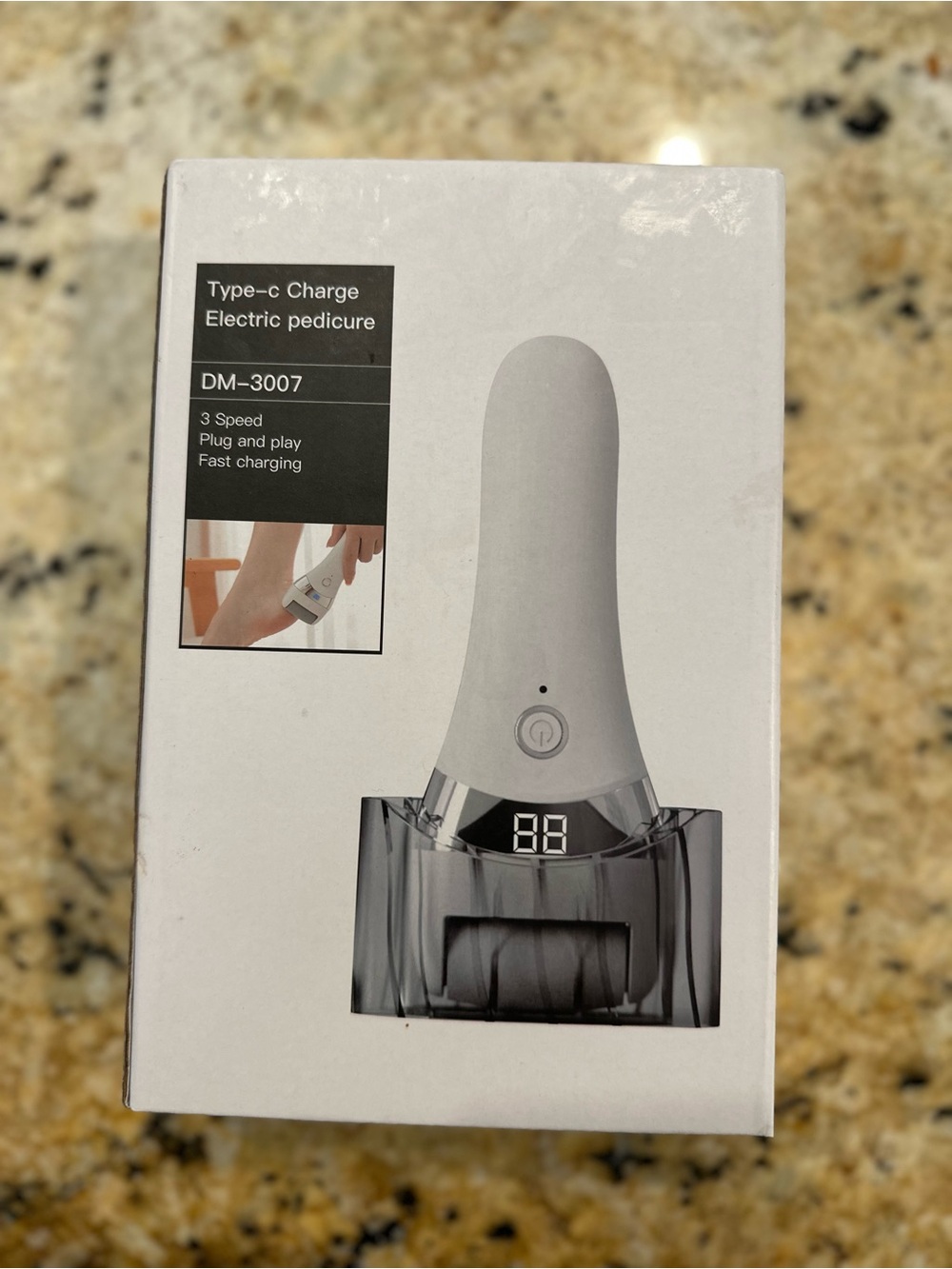 ✨ Electric Pedicure Foot Care Tool – Rechargeable USB-C | 3 Speeds | New in Box